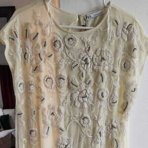 ZARA BEADED KNIT DRESS LIMITED EDITION